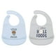 thumbnail image 1 of Baberos de silicona para bebés Hudson Baby Stud Muffin, paquete de 2 unidades, impermeables, 1 of 1