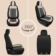 thumbnail image 2 of AQBDDBQ Seat Covers Full Set for Nissan Juke 2011-2017 Ice Silk Leather Seat Covers Breathable Cooling Compatible Airbag(Beige,2 Row 5 Seat), 2 of 9