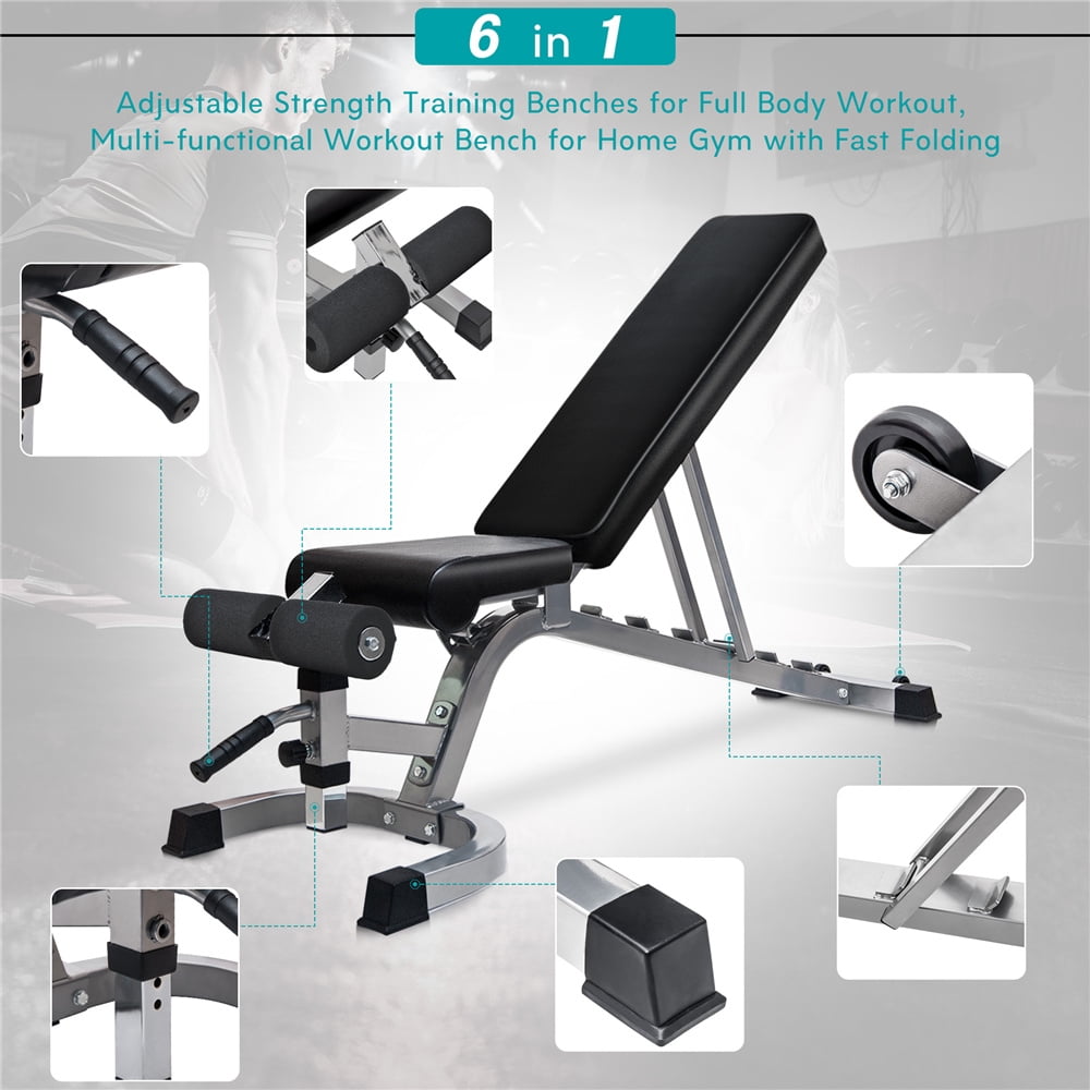 Buy Adjustable Weight Bench, Heavy Duty Weight Bench with 7 Back