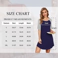 thumbnail image 3 of TEMOFON Summer Dresses for Women Short Sleeve Crew Neck Nightgown Colorblock Sleep Midi Nightdress Pullover Flowy Dark Blue L, 3 of 8