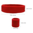 thumbnail image 2 of OFFIGAM sports headband and wristbands set red elastic 1 Set, 2 of 8