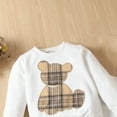 thumbnail image 4 of Boy's Long-Sleeved Pullover Sweatshirt Bear Printed Embroidered 2-Piece Set For Toddler, 4 of 7