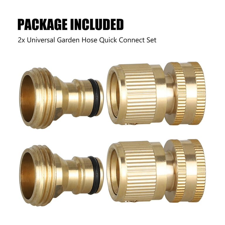 Buy Set of 4 Universal Brass Hose Fitting Connectors 