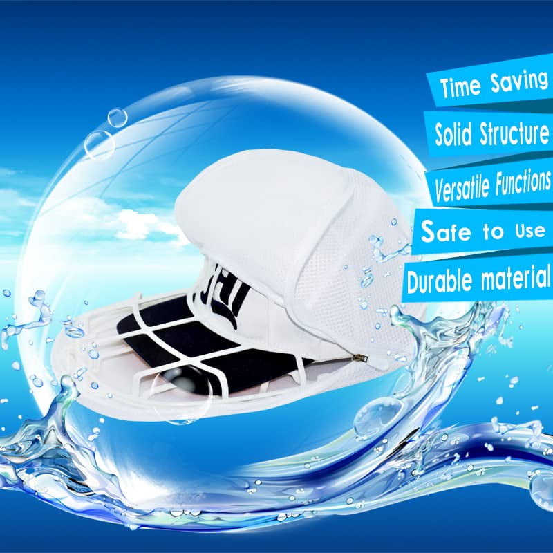 2-Pack Hat Washer Cage for Washing Machine - Baseball Cap Cleaning Protector with Mesh Bags, Hat Shaper & Portable Washer for Apartments