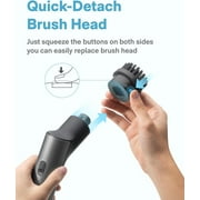 HOTO Cordless Electric Spin Scrubber, IPX7 Full Body Waterproof Long Handle Scrub Brush with 6 Brush Heads for Bathroom Tile Floor Shower