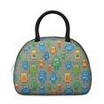 thumbnail image 2 of Robot and Minibots Gray Pattern Insulated Lunch Bag,Leakproof Large Capacity Lunch Box for Work,Picnic or Travel,11.4 X 6.7 X 8.3 Inches, 2 of 6