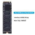 thumbnail image 1 of M.2 NVME PCI-E PCIE X4 X8 X16 To 6 Ports 5 Ports 3.0 SATA Adapter Card Riser SATAIII 6Gbps Chassis Server PC Expansion Card NVMe to 5 Ports SATA, 1 of 6