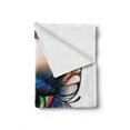 thumbnail image 2 of Eye Soft Flannel Fleece Throw Blanket, Fantasy Woman's Eye Make up Butterfly Wing Vibrant Colors Eyelashes Female Looking, Cozy Plush for Indoor and Outdoor Use, 50" x 60", Multicolor, by Ambesonne, 2 of 6