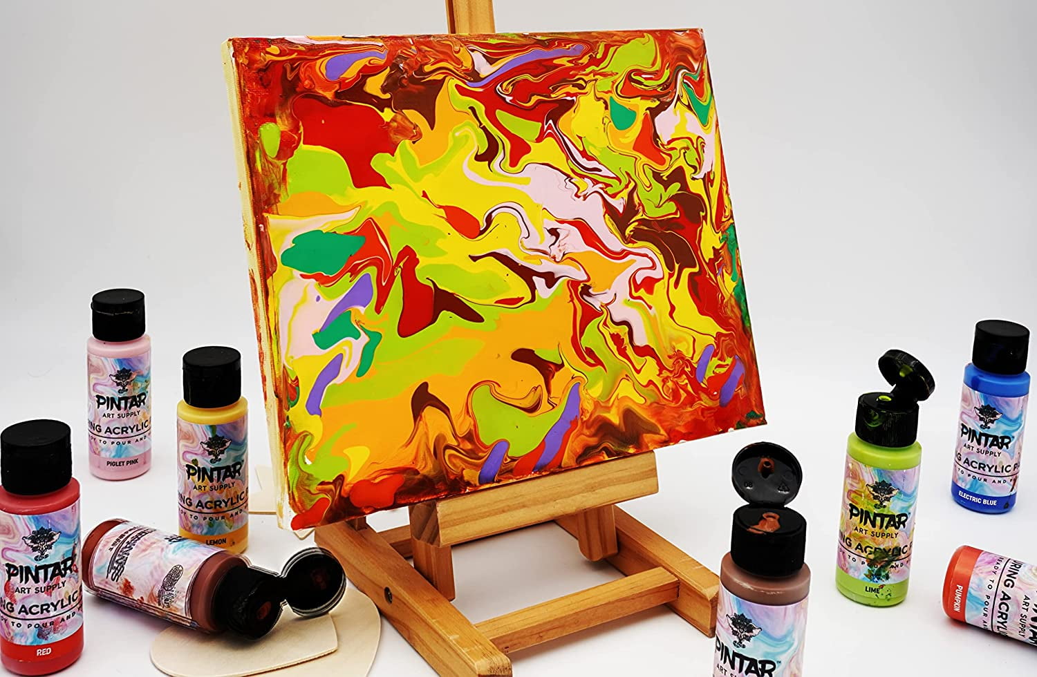 Pintar Art Supply 20 Pack of Acrylic Pouring Paints 2oz. Bottles