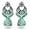 Antique Silver + Green, variant on Bohemian Indian Dangle Earrings for Women Turquoise Antique Silver Gold Bell Chandelier Earrings Beaded Crystal Jhumka Jhumki Lotus Mexico Tassel Studs Traditional Jewelry