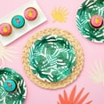 80Pack Tropical Paper Plates, Disposable 9" Green Leaf Plates Paper