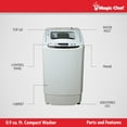 Magic Chef 0.9 cu. ft. Compact Portable Topload Washer, White