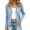 *Light Blue, variant on ClodeEU Women's Zip Up Long Sleeve Knit Cardigan Top,Casual Lightweight Soft Layering Sweater Jacket ,Women's Plus L