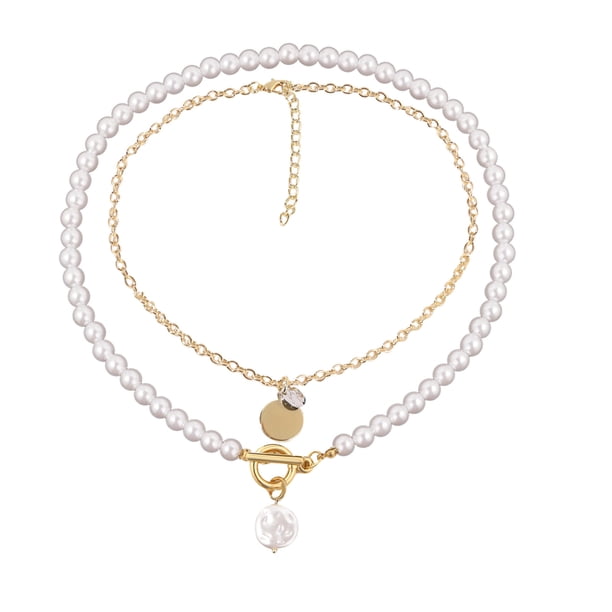 Collar para mujer, joyería para mujer, joyería para mujer, collares de moda para mujer, collares de doble capa, joyería femenina, regalos navideños. Un collar.