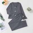 thumbnail image 3 of Lixiuxyad Soft Pajama Long Sleeve Top With Comfortable Pants Breathable Loungewear For Cozy Sleep And Relaxing At Home Womens Sleepwear XL, 3 of 6