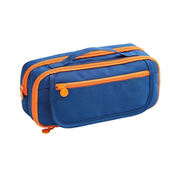 Lksixu Big Capacity Pencil Case, 9 Compartments Pencil Pouch with Zipper and Handle, Aesthetic Stationery Storage and Organizer, Lightweight & Spacious Pencil Bag, Portable Travel Makeup Bag