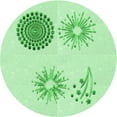 thumbnail image 1 of Ahgly Company Indoor Round Patterned Light Green Area Rugs, 6' Round, 1 of 6