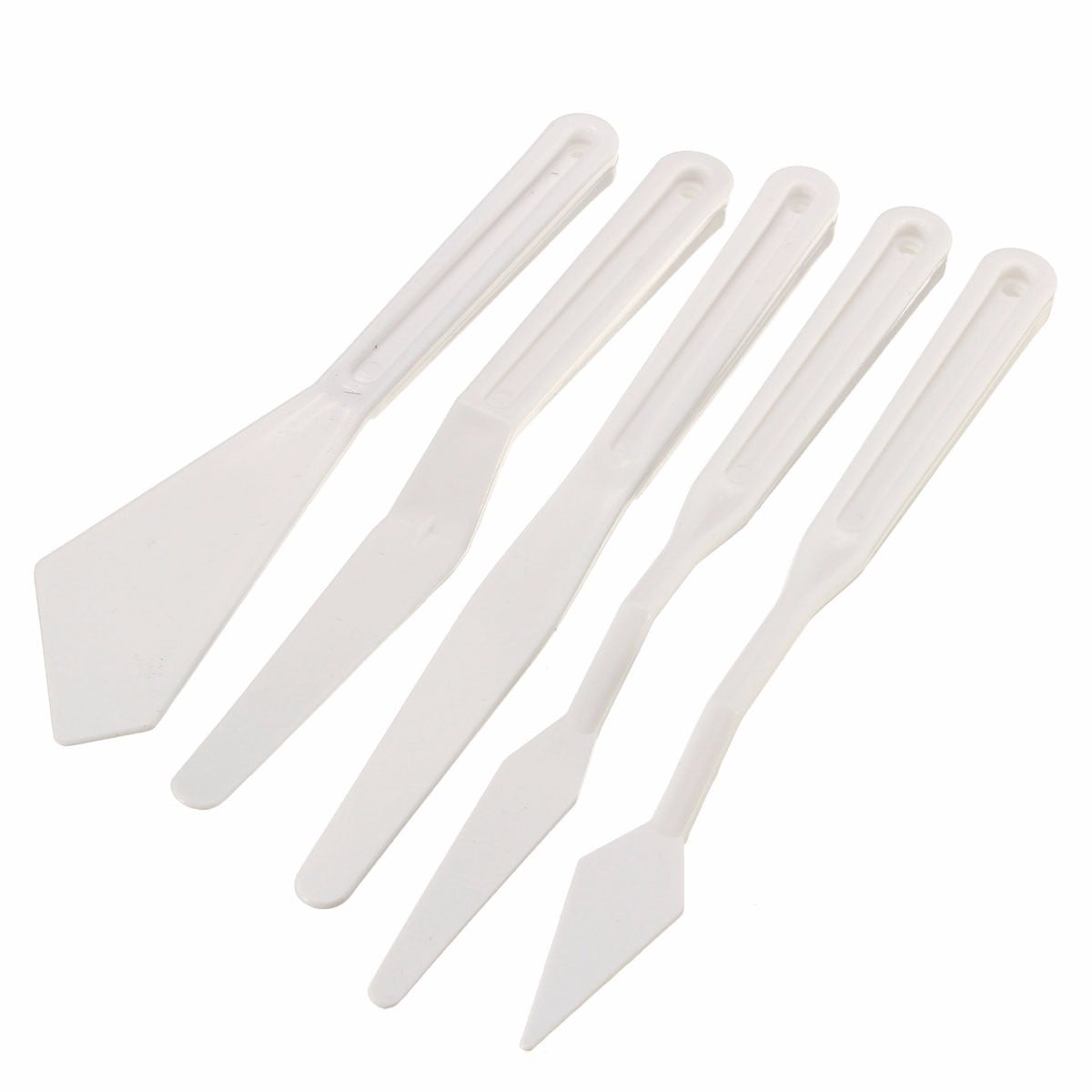 5ps Plastic Mixing Tools Artist Oil Painting Pallet Palette Knives Spatula Paint