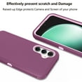 thumbnail image 3 of Galaxy S23 FE 5G 2023 Case, Defender Phone Case For Samsung Galaxy S23 FE 5G 2023 6.4",Takfox Heavy Duty Shockproof Rugged Rubber Full Body Protective, 3 in 1 Hybrid Bumper Hard Cover (Wine), 3 of 10
