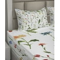 thumbnail image 2 of Ambesonne Colorful Fitted & Top Sheet Set with Shams, Flowers s, Multicolor, 2 of 4