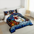 thumbnail image 3 of Manfei Kids Merry Xmas Bedding Comforter Set, Kawaii Snowman Twin Comforter Sets, Christmas Gifts Bedding Set, Breathable Home Decor, Reversible 2pcs, 3 of 8