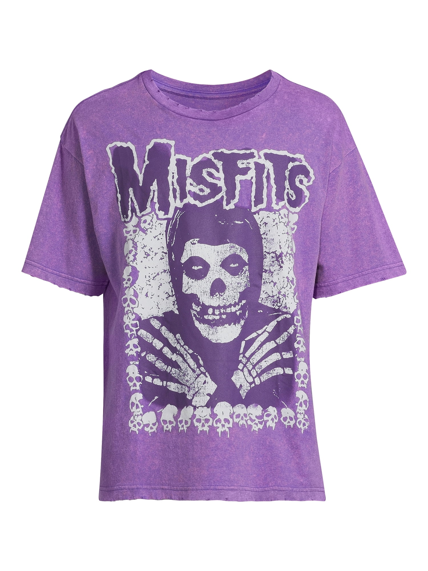 Misfits Men's & Big Men's Skull Pattern Poster Graphic Band Tee, Size XS-3XL
