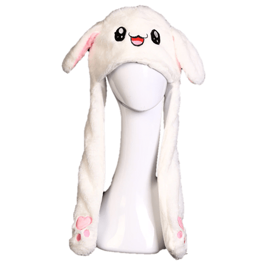 Gorro de Conejo BTS Kpop BLANCO Con OREJAS En movimiento