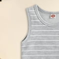 thumbnail image 5 of TOWED22 Toddler Baby Boy Clothes Sleeveless Tank Tops Shorts Set Cute Baby Boy Summer Clothes Outfits(Light Gray,12-18 M), 5 of 6