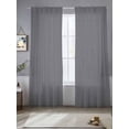thumbnail image 2 of Grey Pure Color Sheer Curtains 96 Inch Length 2 Panels Set Window Treatments, Aesthetics Contemporary Luxury Rod Pocket Semi Curtains for Living Room/Bedroom/Kitchen Décor, 104"W x 96"L, 2 of 7