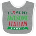 thumbnail image 3 of Inktastic Italy Love My Awesome Italian Family Boys or Girls Baby Bib, 3 of 4
