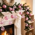 thumbnail image 5 of Fllostpr 24PC Glitter Christmas Ball Ornament Set, Festive Shatterproof Hanging Decor for Xmas Tree Wreath Garland Mantel, Pink 2.4", 5 of 6