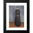 thumbnail image 2 of Edvard Munch 14x18 Black Modern Framed Museum Art Print Titled - Inger in Black and Violet (1892), 2 of 5