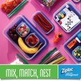 thumbnail image 4 of Ziploc® Food Storage Containers with Smart Snap Technology, Reusable for Kitchen Organization, Dishwasher Safe, Mini Square, 4 of 9