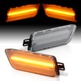 thumbnail image 2 of AJP Distributors Front Bumper Amber LED Clear Lens Driving Signal Parking Side Markers Lights Assembly Lamps LH+RH Pair Compatible/Replacement For Porsche Macan 2015 2016 2017 2018 2019 2020 2021 2022, 2 of 8