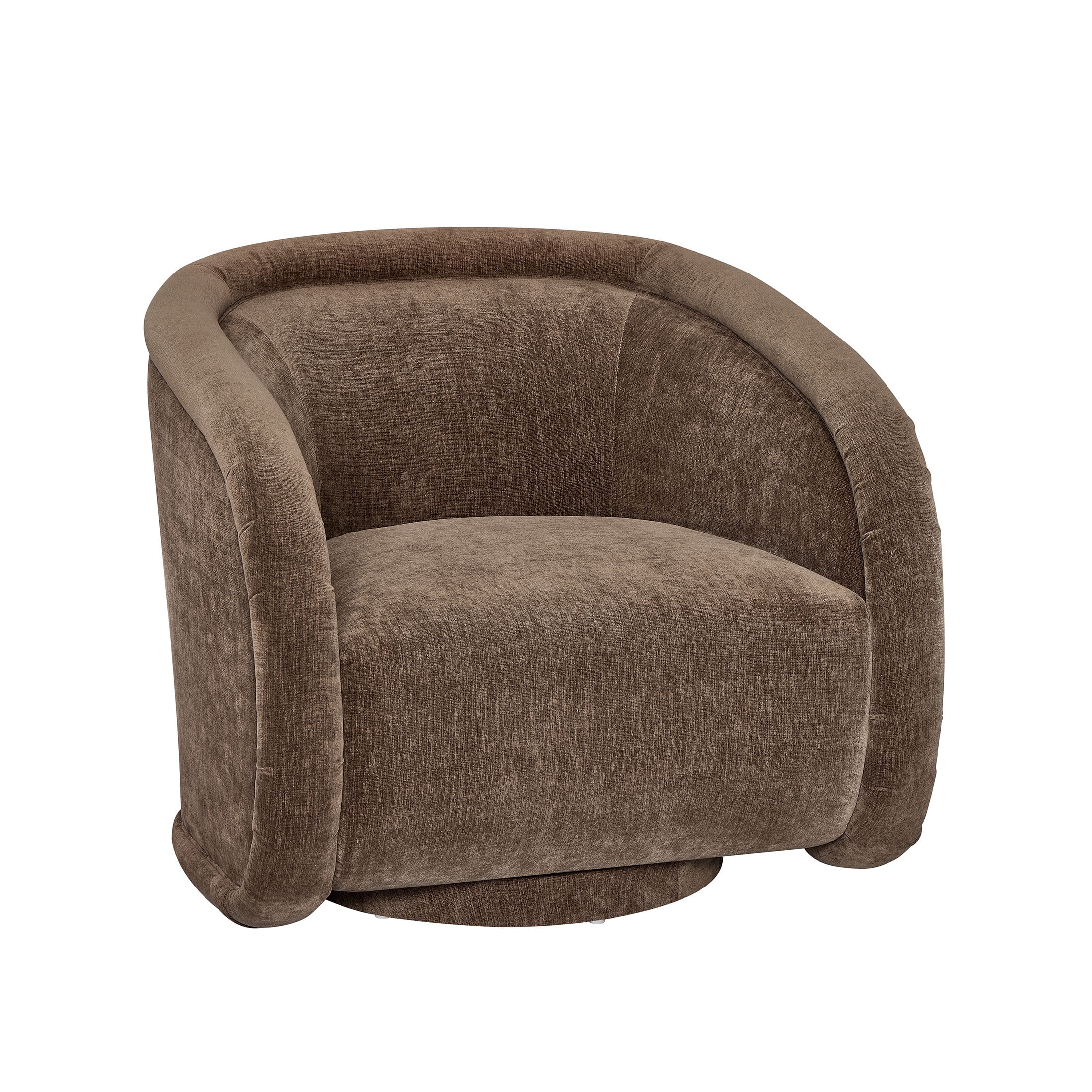 Better Homes & Gardens Sienna Modern Swivel Chair, Coffee Velvet Fabric