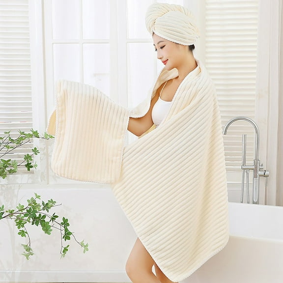 Large Bath Towels ,Cotton Bath Towel Sheets Oversized,Soft Highly Absorbent Oversized Bath Towels for Plus Size,Towels for Bathroom,3pc Towel Bath Towel Bath Cap Set