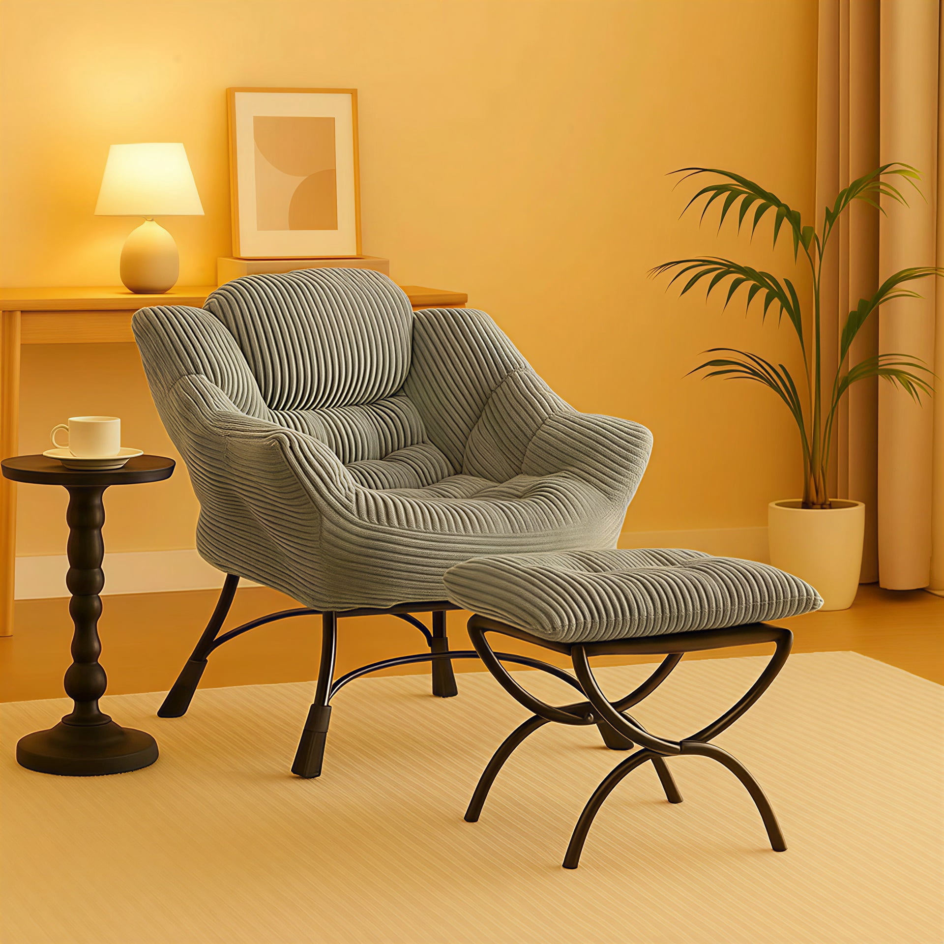 Ktaxon Mid Century Nursery Rocking Chair Solid Wood Frame