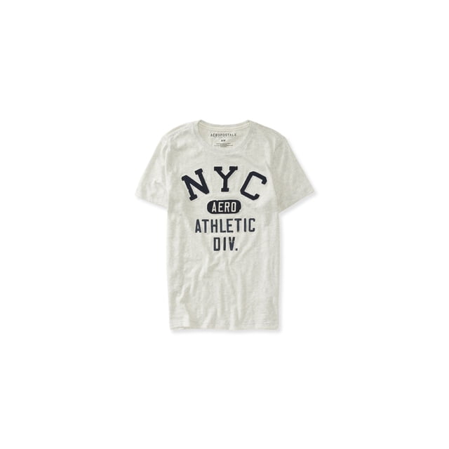 Camiseta Adornada Aeropostale Nyc Athl Div Beige Talla Mediana