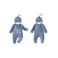 thumbnail image 2 of Cjfdfy Newborn Baby Girl Boy Fall Outfits Cousin Crew Waffled Ribbed Long Sleeve Bodysuit And Hat 2Pcs Infant Cute Coming Home Fall Winter Outfit 0-9M, 2 of 9