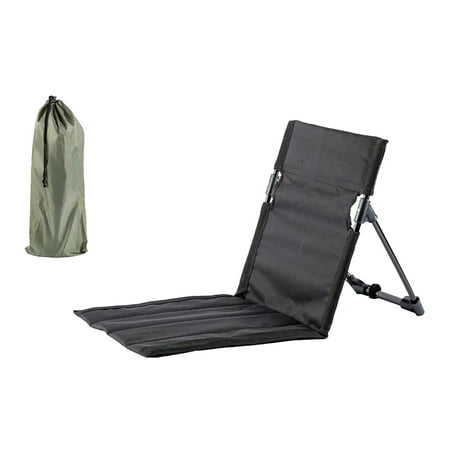 Miyuadkai Cushion on Sale Clearance Folding Beach Chair Camping Chair Portable Foldable Camping Chair with Storage Bag Lightweight Beach Floor Chair Beach Chair for Fishing Barbecues Hiking Black