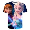 thumbnail image 1 of Verano niñas Frozen Elsa camisetas chico dibujos animados 3D estampado manga corta Kawaii camisetas Top niños Elsa princesa camiseta ropa 7T Gao Jinjia LED, 1 of 2