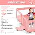 thumbnail image 3 of Babyeap Baby Playpen With Mat,50"x50"Play Pen for Babies and Toddlers,Play Yard With Gate for Indoor Outdoor,Pink, 3 of 7
