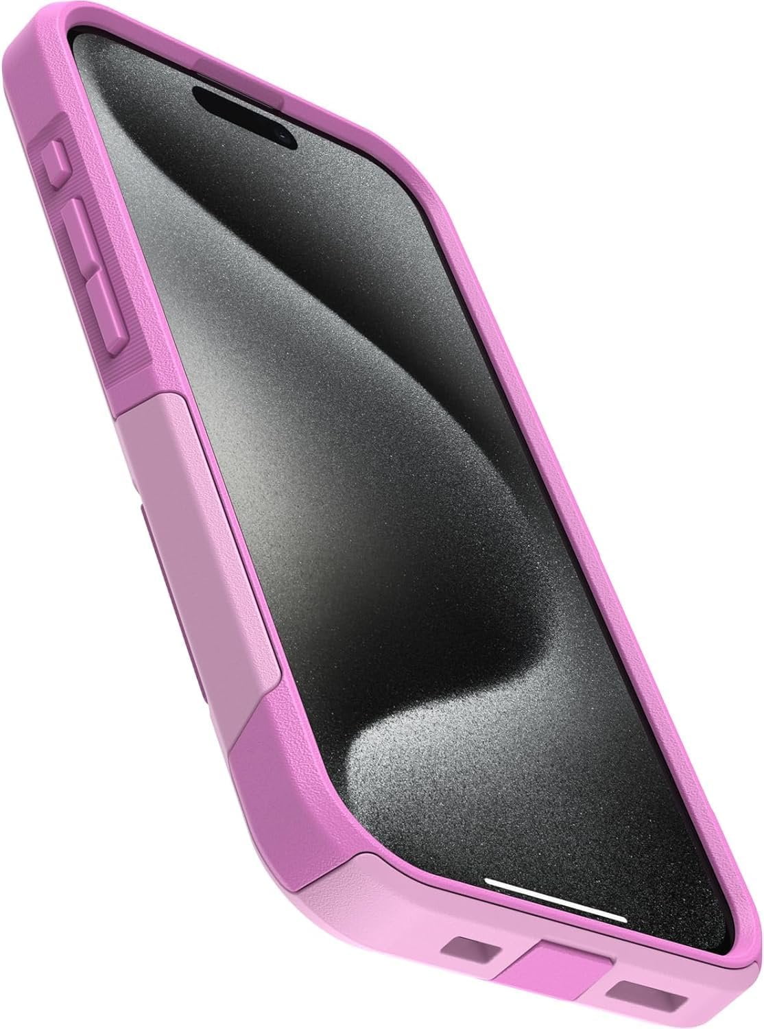 OtterBox Slim Cell Phone Cover for iPhone 15 Pro, Run Wildflower Pink