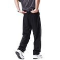 thumbnail image 6 of Domuza Mens Baggy Sweatpants Wide Leg Y2k Track Pants Windbreak Stretch Casual Pants for 2026 Trendy Black S, 6 of 6