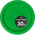 thumbnail image 2 of DecorRack 30 Pack Small Plastic Plates, 7 inch Heavy Duty Disposable Dinner Plates, Durable Party Tableware, Green (30 Count), 2 of 6