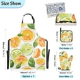 thumbnail image 3 of Citrus Fruits and Leaves 5 Pcs Kitchen Set Heat Resistant Oven Mitts and Non-Slip Pot Holders with Adjustable Cooking Apron, 3 of 6