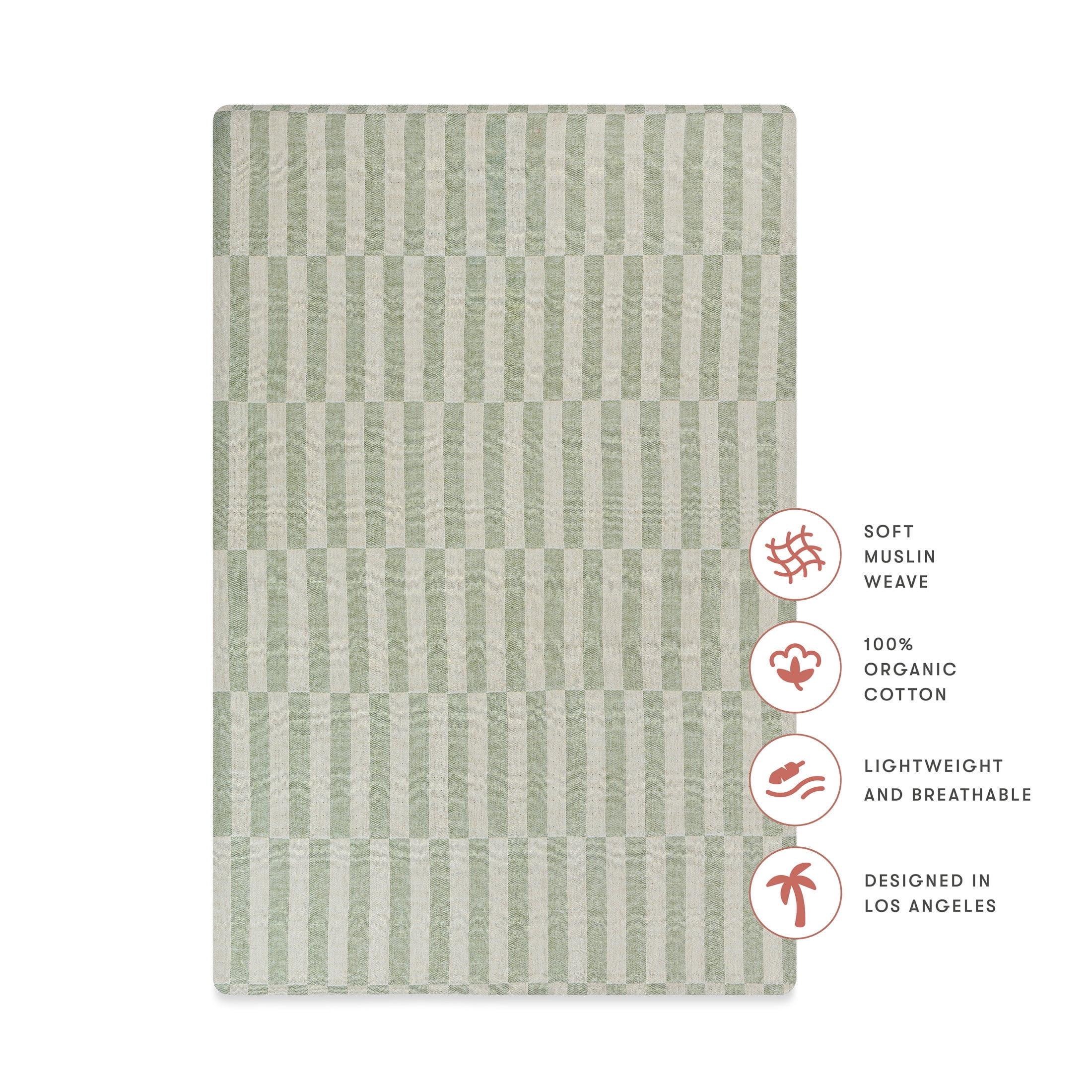 Babyletto Mini Crib Sheet in GOTS Certified Organic Muslin Cotton