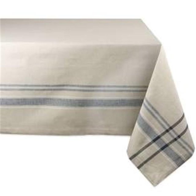 Nautical Blue French Stripe Tablecloth 60X120