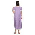 thumbnail image 3 of Moomaya Printed Sleepwear Cotton Ruffled Border Womens Maxi Nightdress, 3 of 5