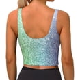 thumbnail image 3 of Naloa Beautiful Glitter Sports Bras for Women, High Support Bra with Removable Pads, Comfortable - Small, 3 of 9